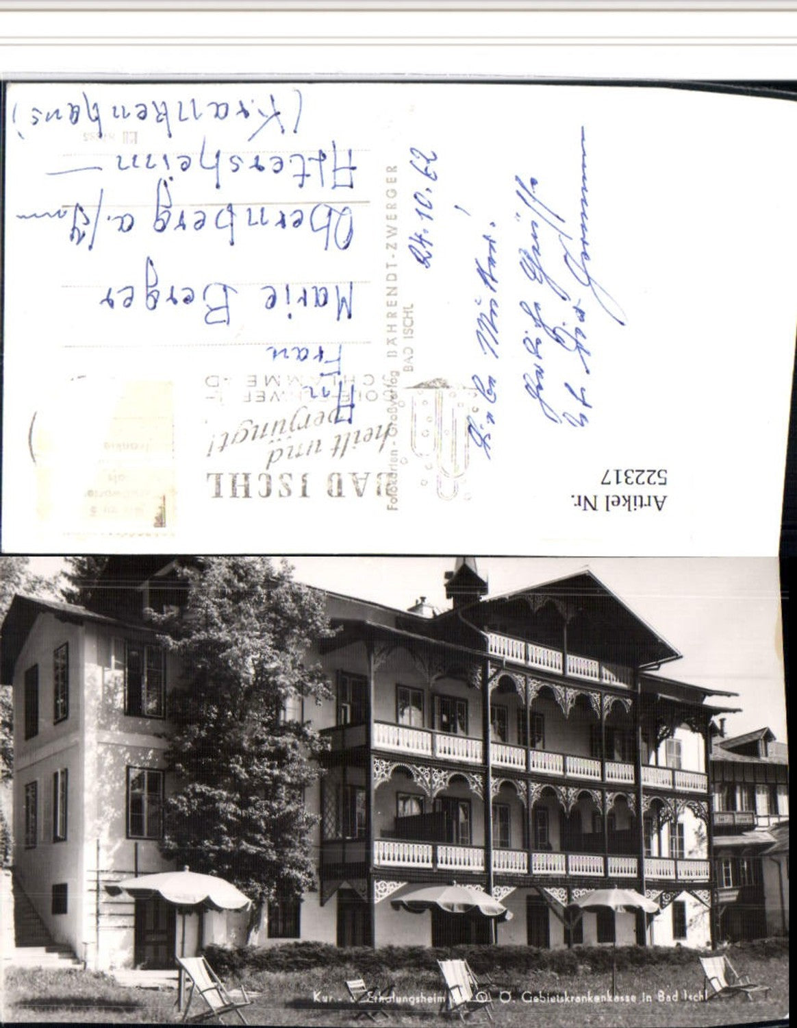 522317,Bad Ischl Kur- u. Erholungsheim der GK