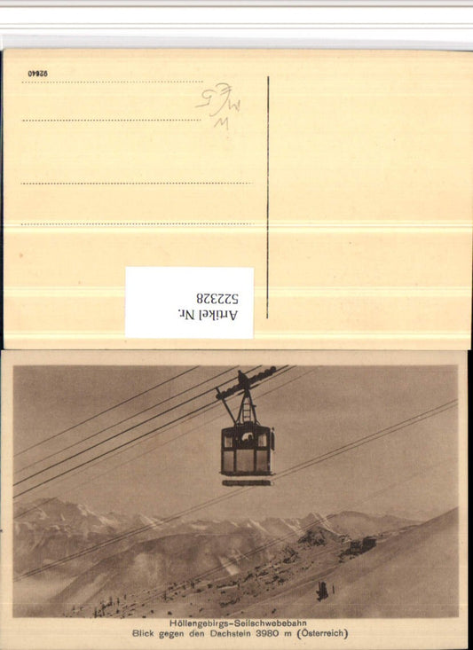 522328,Höllengebirgs-Seilbahn geg. Dachstein b. Eibsee Bergkulisse