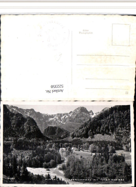 522350,Almtal b. Grünau Jagersimmerl m. Totem Gebirge Bergkulisse