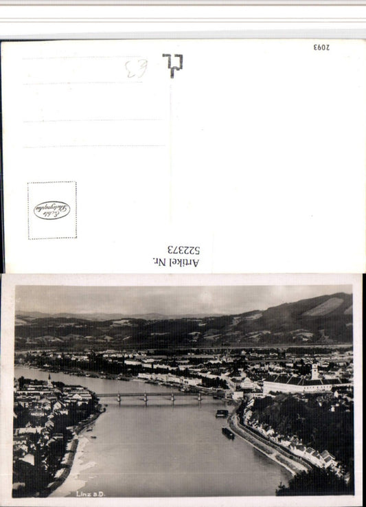 522373,Linz an d. Donau Totale Fluss Brücke