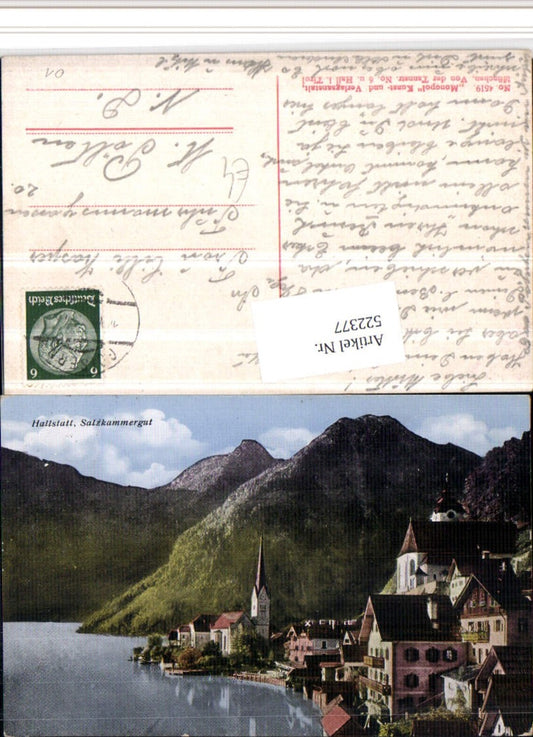 522377,Hallstatt am See Teilansicht Kirchen Bergkulisse