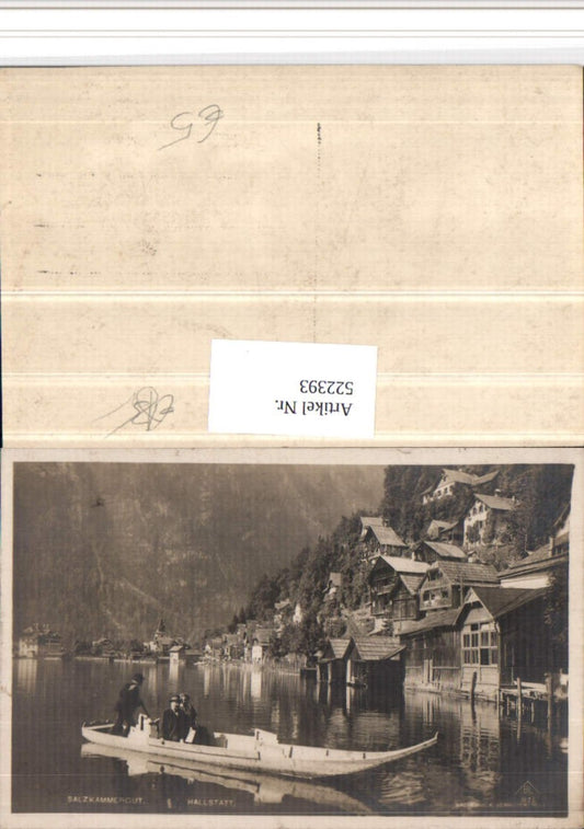522393,Hallstatt am See Teilansicht Zille Boot