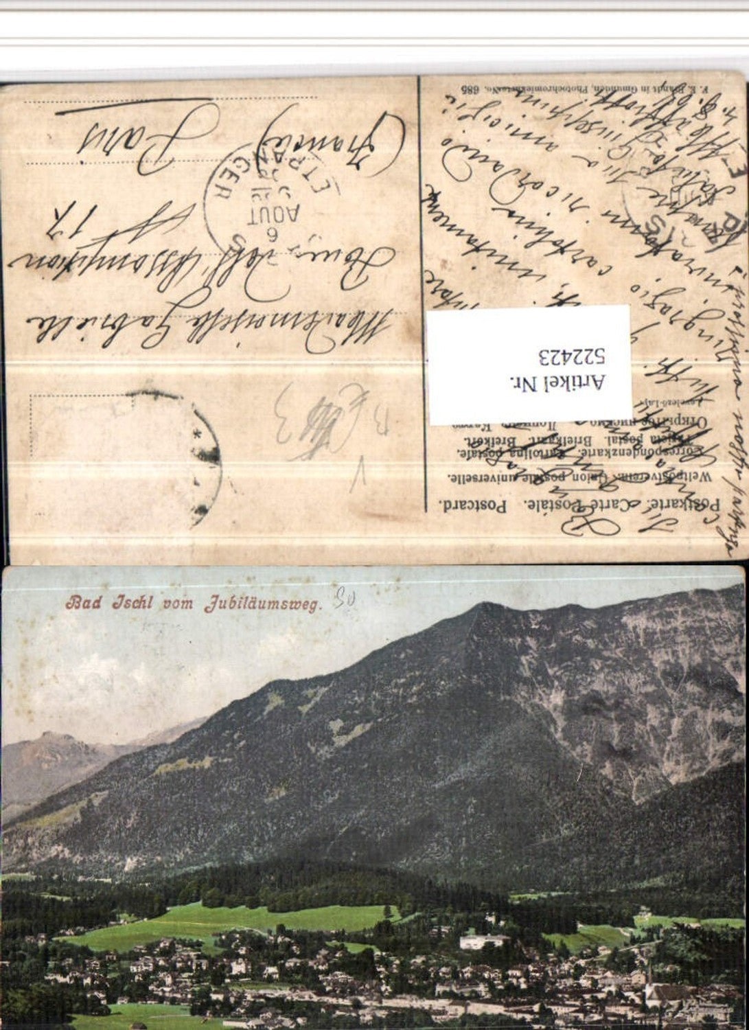 522423,Bad Ischl Totale vom Jubiläumsweg Bergkulisse pub Brandt 685