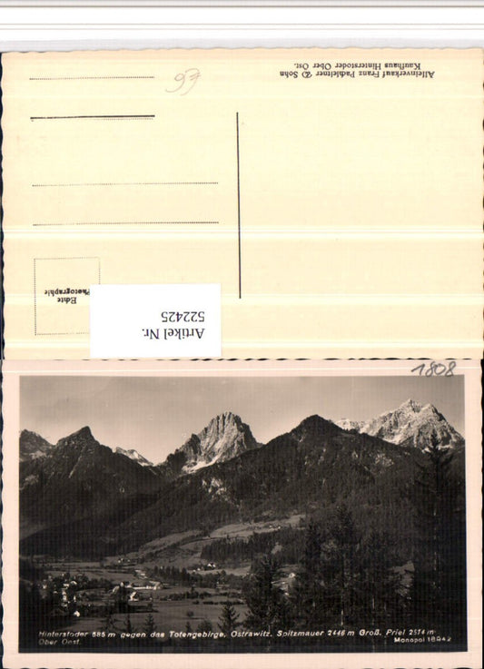 522425,Hinterstoder geg. Ostrawitz Spitzmauer Bergkulisse