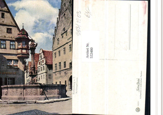 522480,Rothenburg ob der Tauber St. Georgsbrunnen Brunnen pub Novolito 542/11