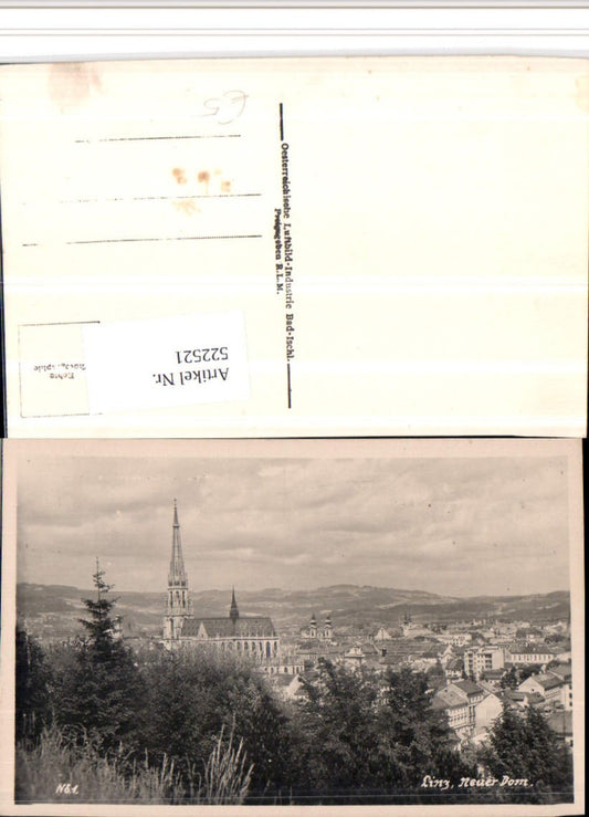522521,Linz an d. Donau Teilansicht m. Dom Kirche