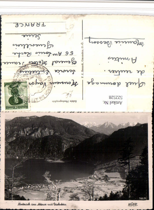 522528,Unterach am Attersee Totale m. Dachstein Bergkulisse pub Brandt 1229