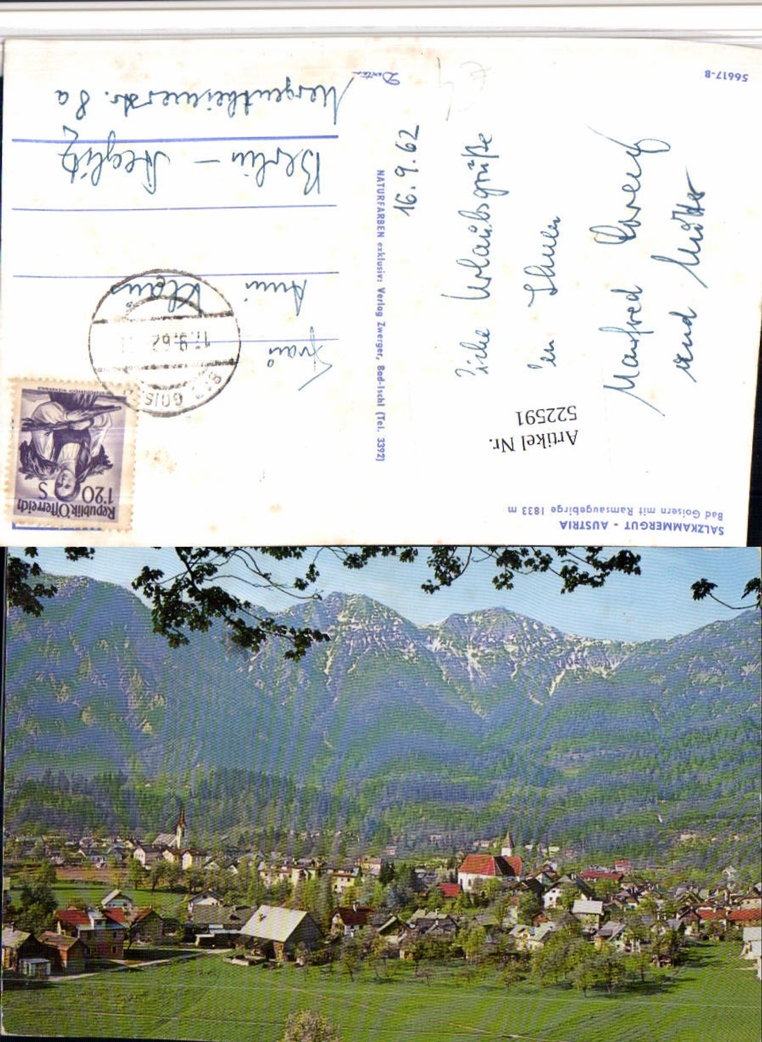 522591,Bad Goisern Totale m. Ramsaugebirge Bergkulisse