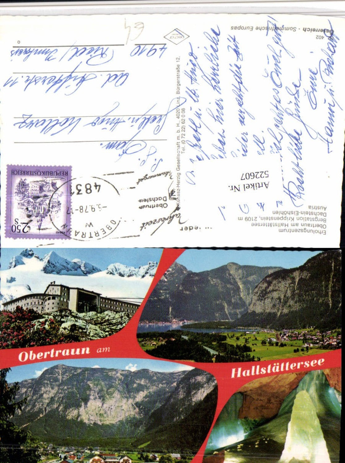 522607,Obertraun am Hallstättersee Totale Eishöhle Mehrbildkarte