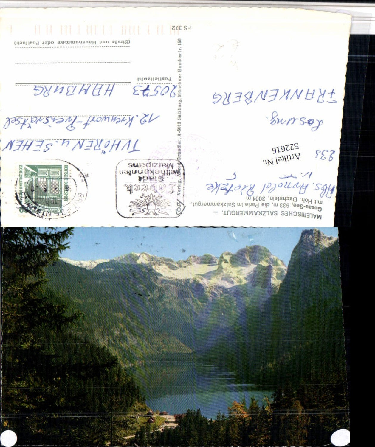 522616,Gosausee b. Gosau m. Hohen Dachstein Bergkulisse