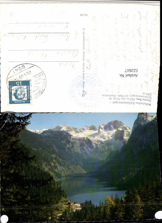 522617,Gosausee b. Gosau m. Hohen Dachstein Bergkulisse