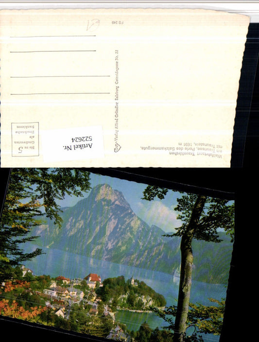 522624,Traunkirchen am Traunsee Totale m. Traunstein Bergkulisse