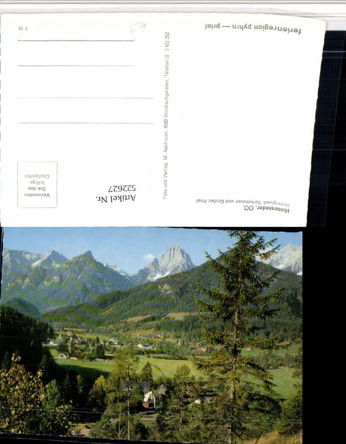 522627,Hinterstoder Teilansicht m. Spitzmauer Bergkulisse