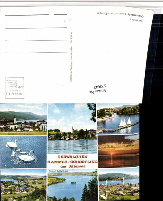 522643,Seewalchen Kammer Schörfling am Attersee Totale Strandbad Mehrbildkarte