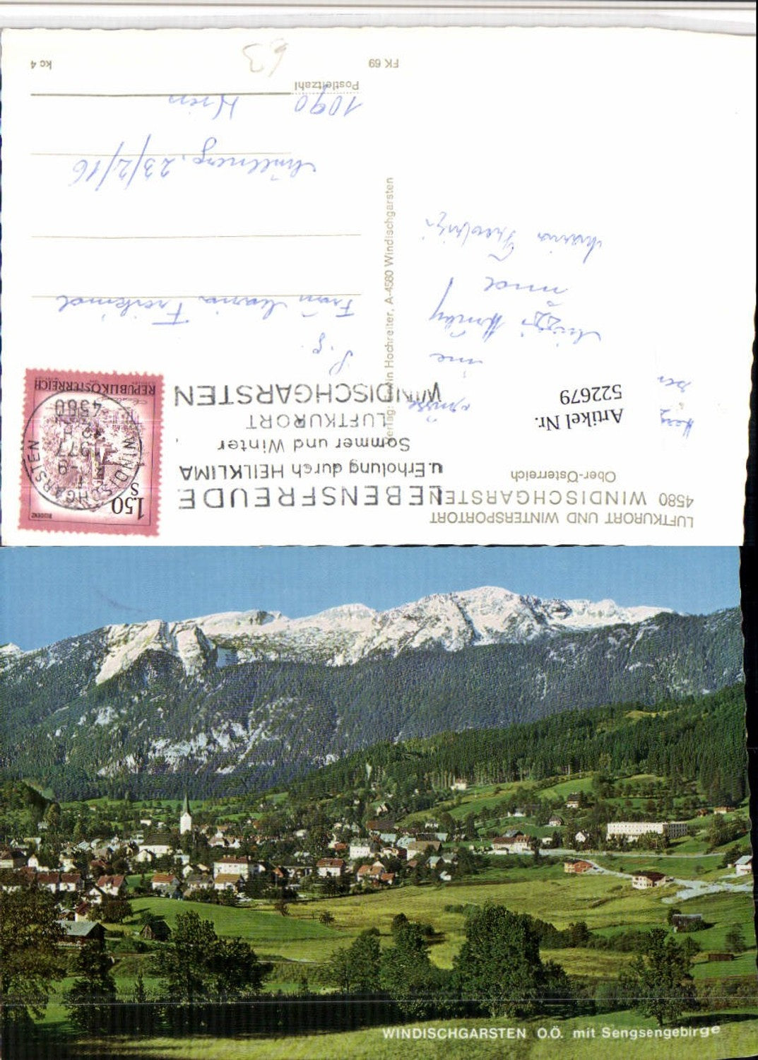 522679,Windischgarsten Totale m. Sengsengebirge Bergkulisse