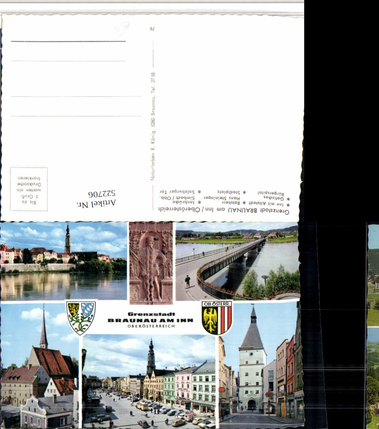 522706,Braunau am Inn Altstadt Brücke Stadtplatz Tor Mehrbildkarte