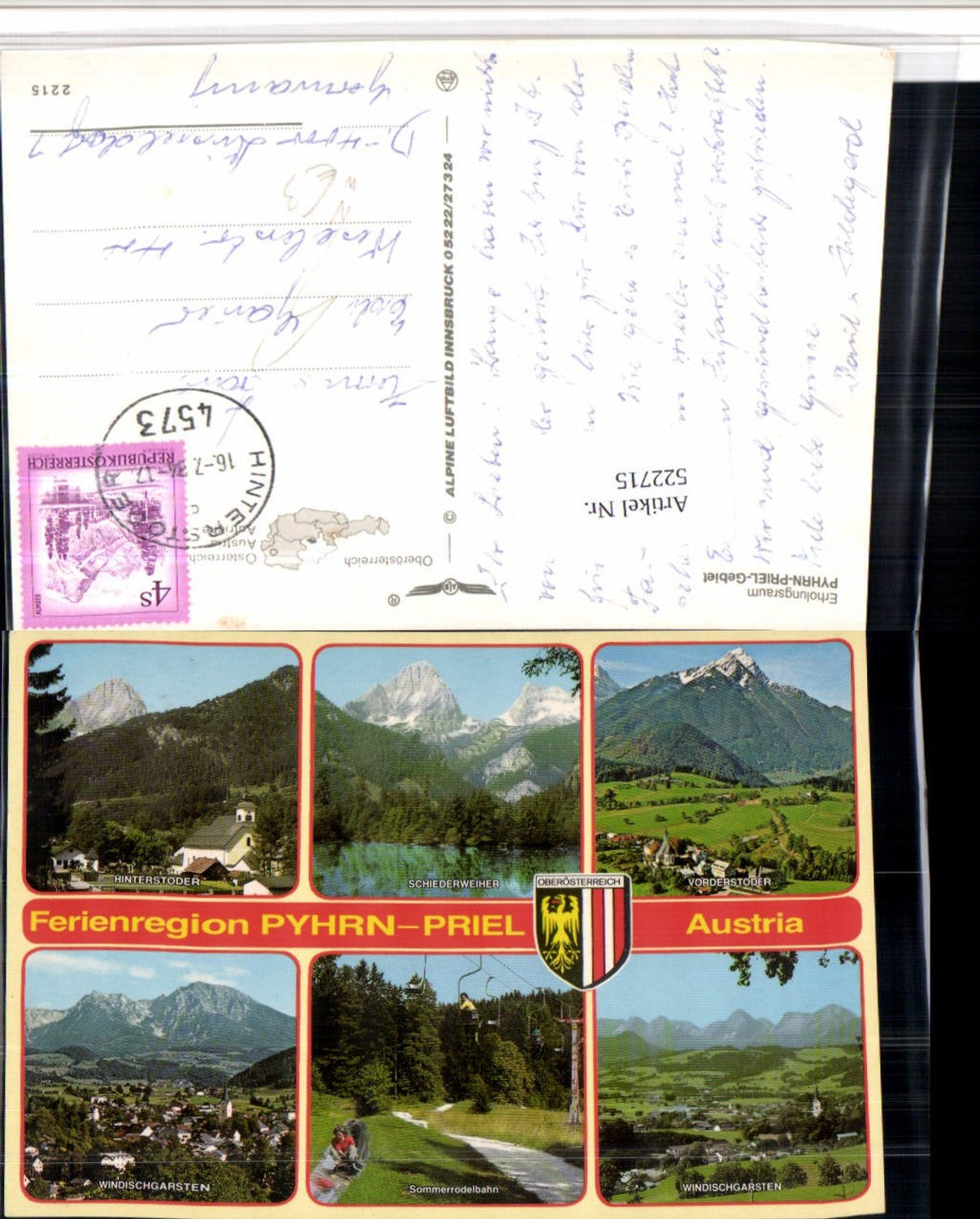 522715,Windischgarsten Hinterstoder Mehrbildkarte pub Alpine Luftbild 2215