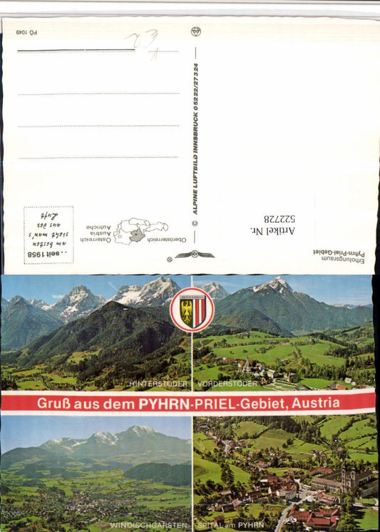 522728,Hinterstoder Windischgarsten Spital Mehrbildkarte pub Alpine Luftbild 1049