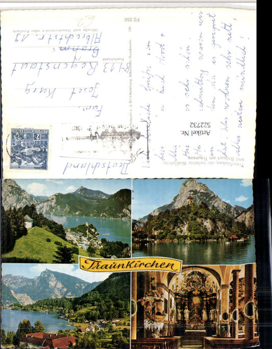 522732,Traunkirchen Totale Kirche Innenansicht Mehrbildkarte