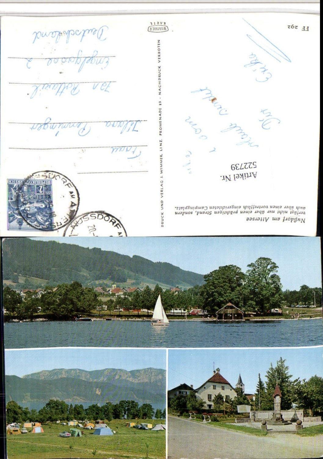 522739,Nußdorf Nussdorf am Attersee Camping Segelboot Mehrbildkarte