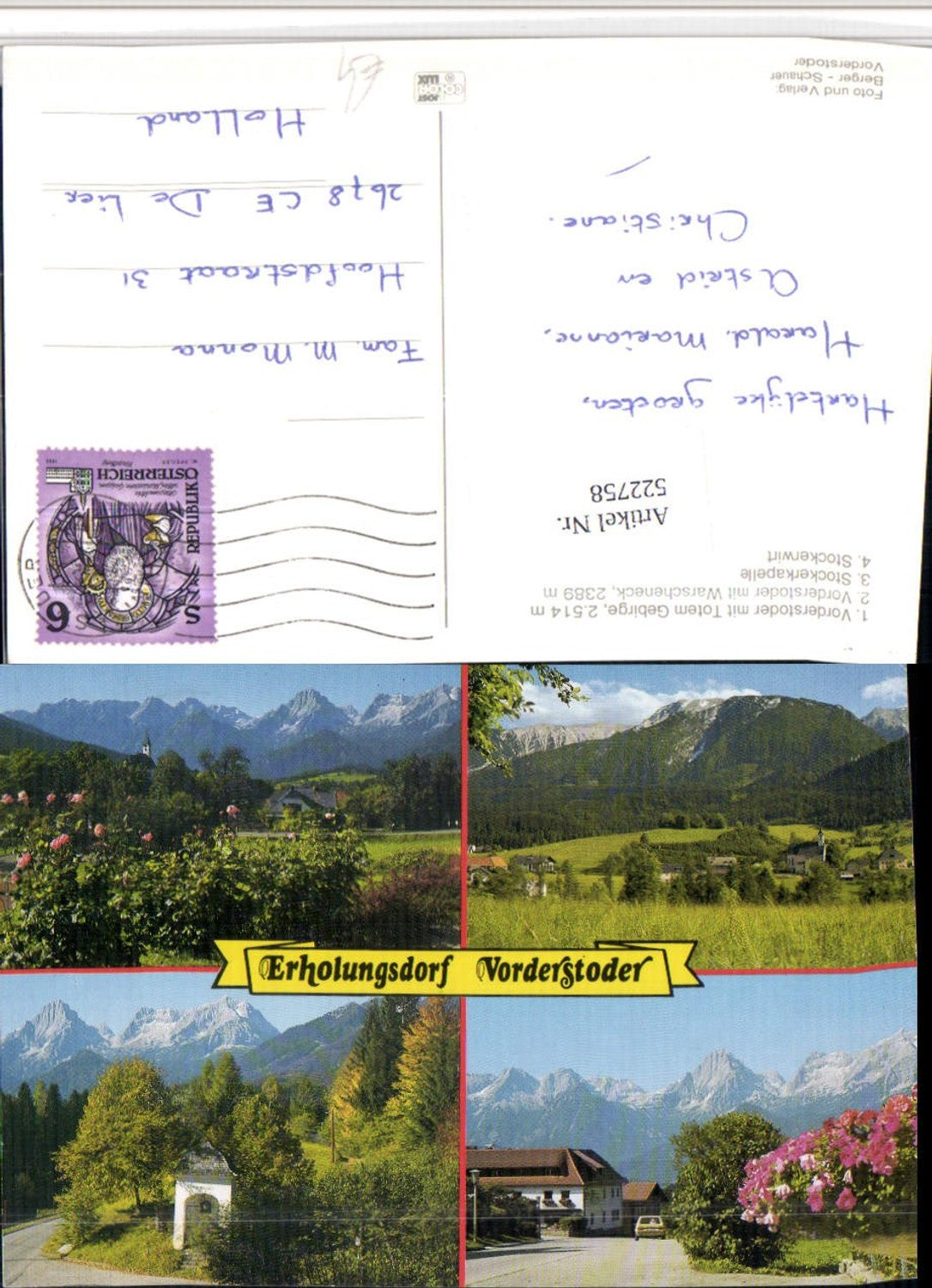 522758,Vorderstoder Totale Kapelle Mehrbildkarte