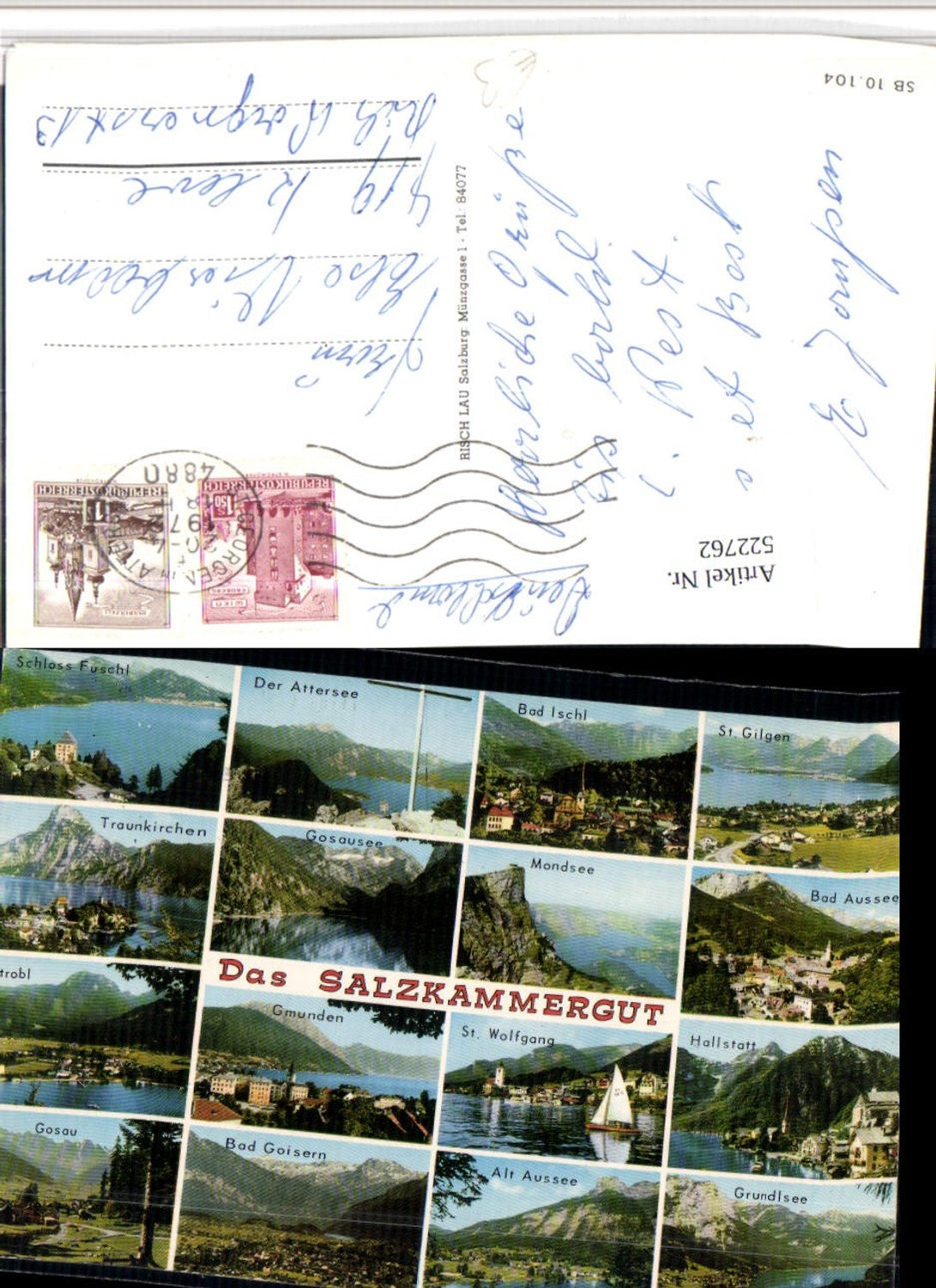 522762,Bad Ischl Traunkirchen Mondsee Gmunden Gosau Hallstatt Mehrbildkarte
