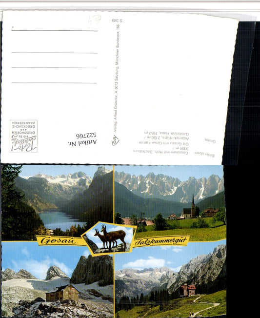 522766,Gosau Totale Gosausee Berghütten Mehrbildkarte pub Cosy