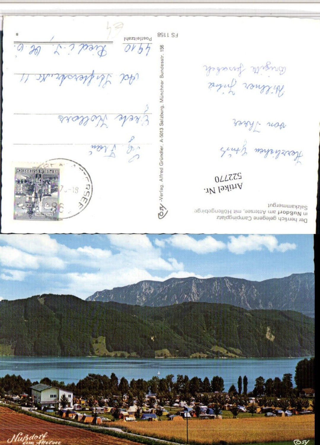 522770,Nußdorf Nussdorf am Attersee Camping Bergkulisse pub Cosy