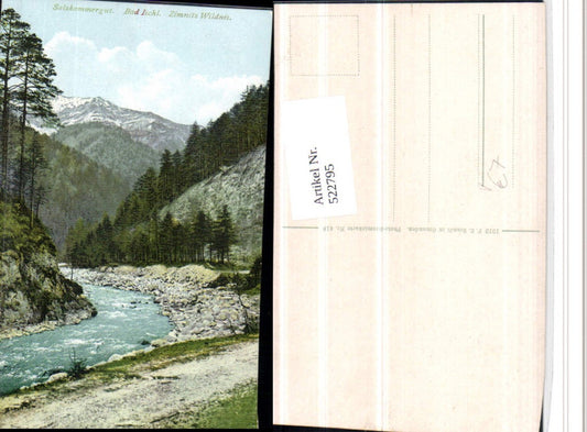 522795,Bad Ischl Zimnitz Wildnis Fluss Bergkulisse pub Brandt 418