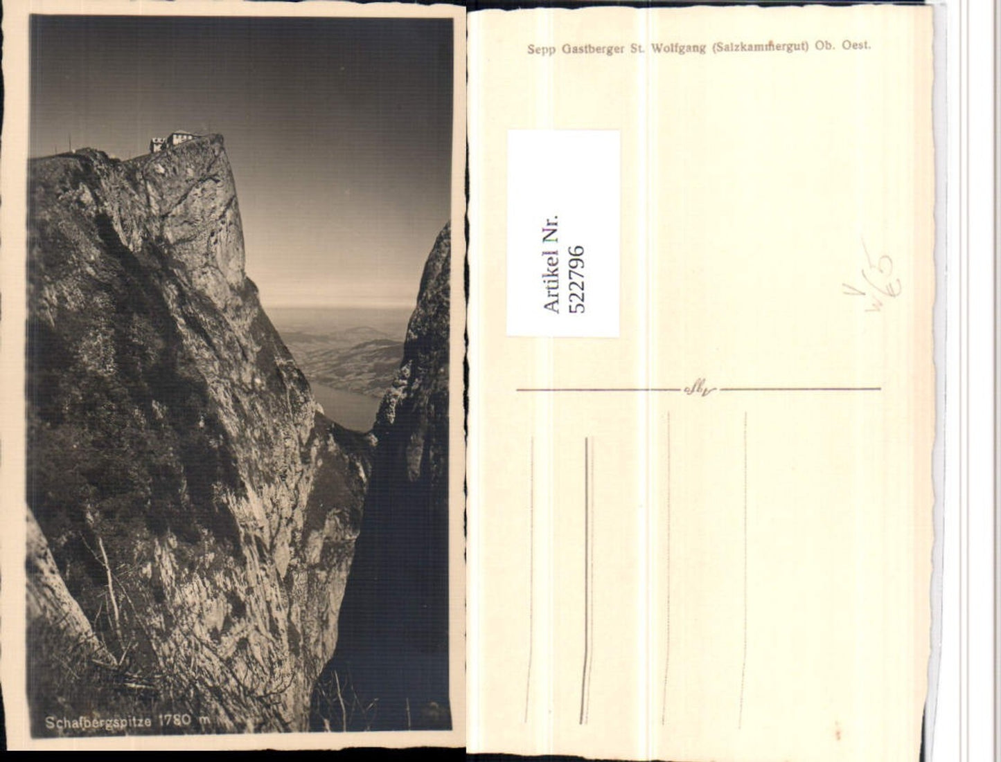 522796,Schafbergspitze b. St. Wolfgang pub Sepp Gastberger