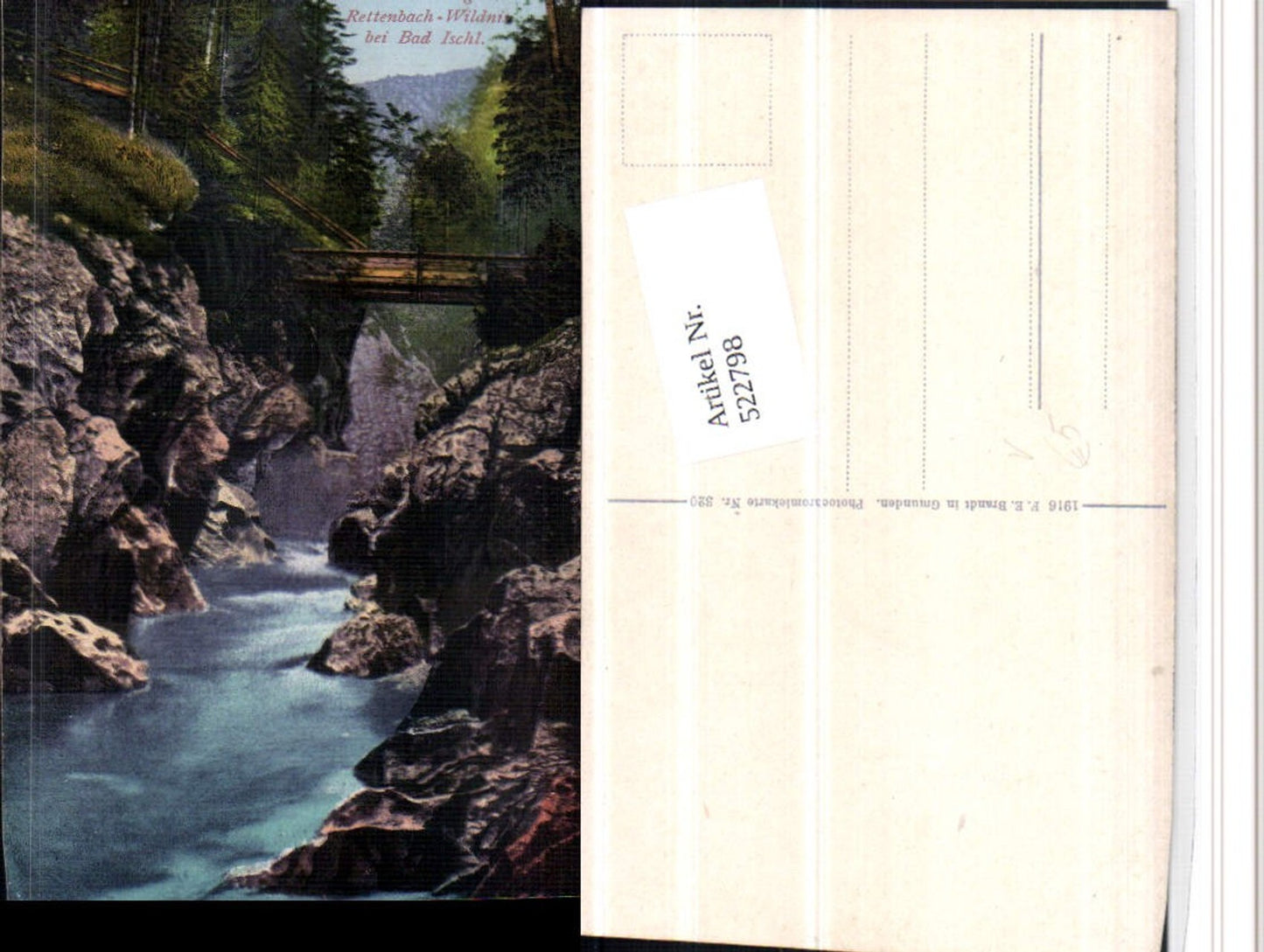 522798,Rettenbach-Wildnis b. Bad Ischl Brücke pub Brandt 320