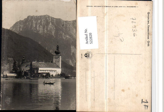 522820,Gmunden Seeschloss Orth Ort Bergkulisse