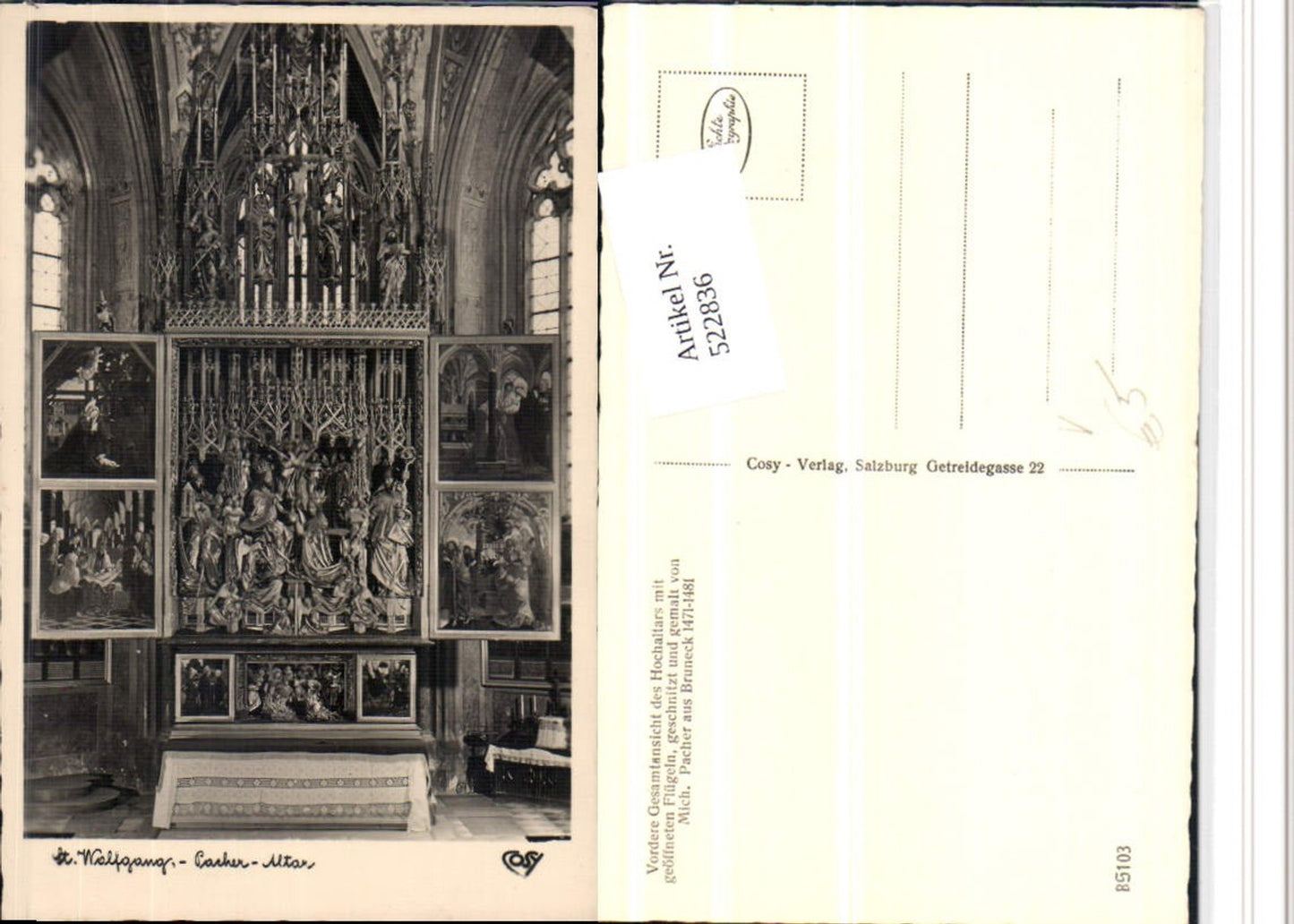 522836,St. Wolfgang Kirche Innenansicht Pacher-Altar pub Cosy