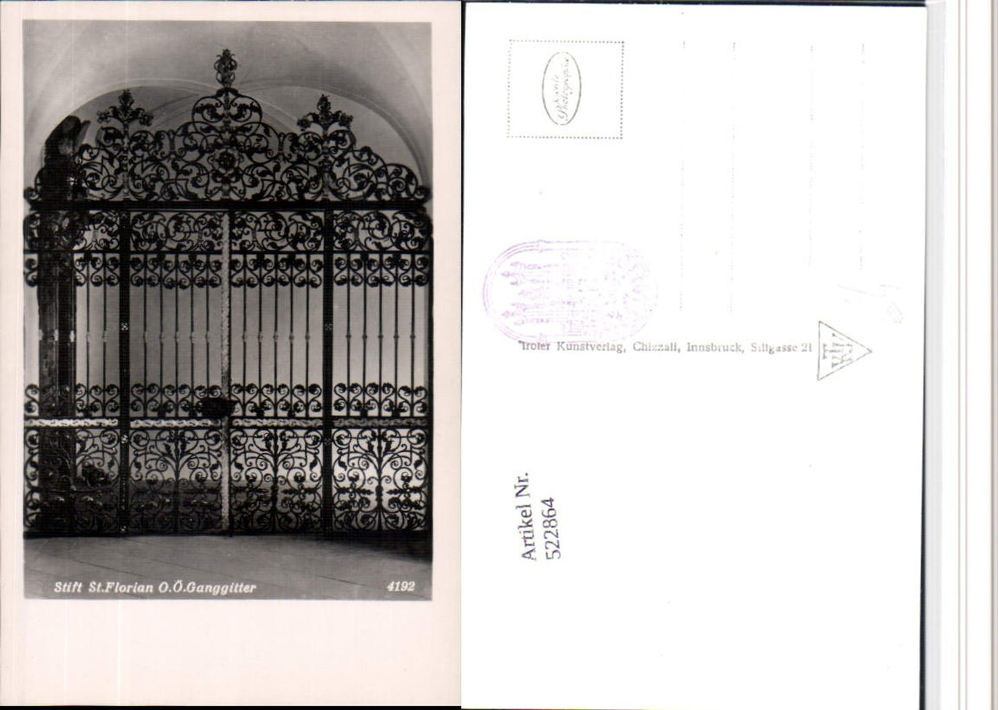 522864,St. Florian Stift Ganggitter Gittertor