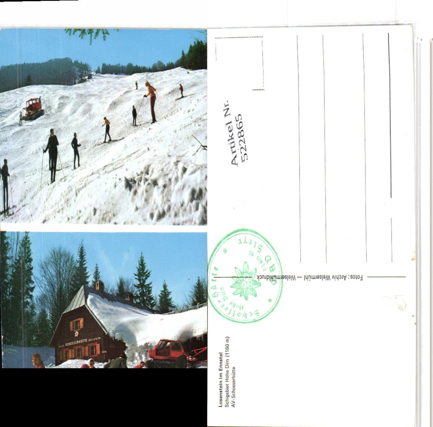 522865,Losentein Hohe Dirn Skipiste Schosserhütte Winterbilder Mehrbildkarte