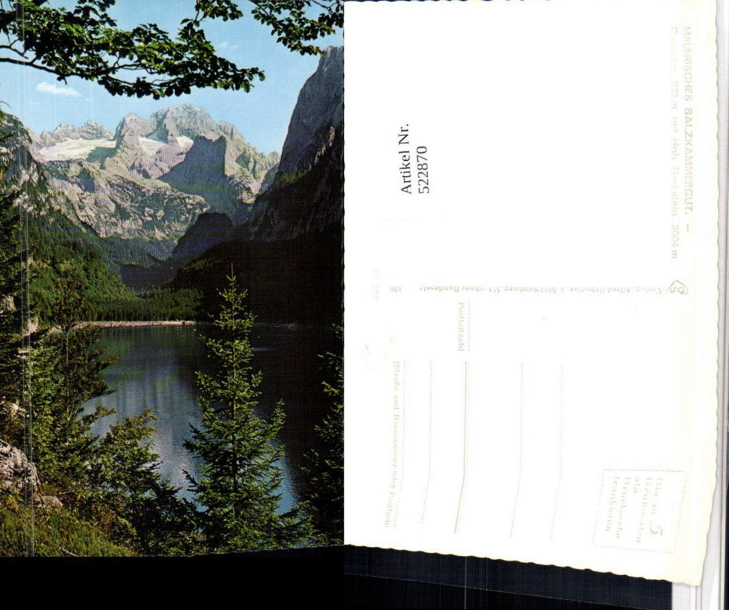 522870,Gosausee b. Gosau m. Hohen Dachstein Bergkulisse pub Cosy