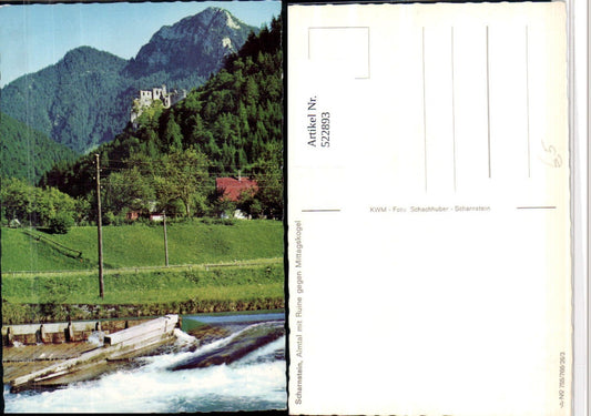 522893,Scharnstein Almtal m. Ruine geg. Mittagskogel