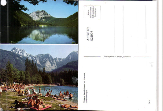 522904,Vorderer Langbathsee See b. Ebensee Strandbad Mehrbildkarte
