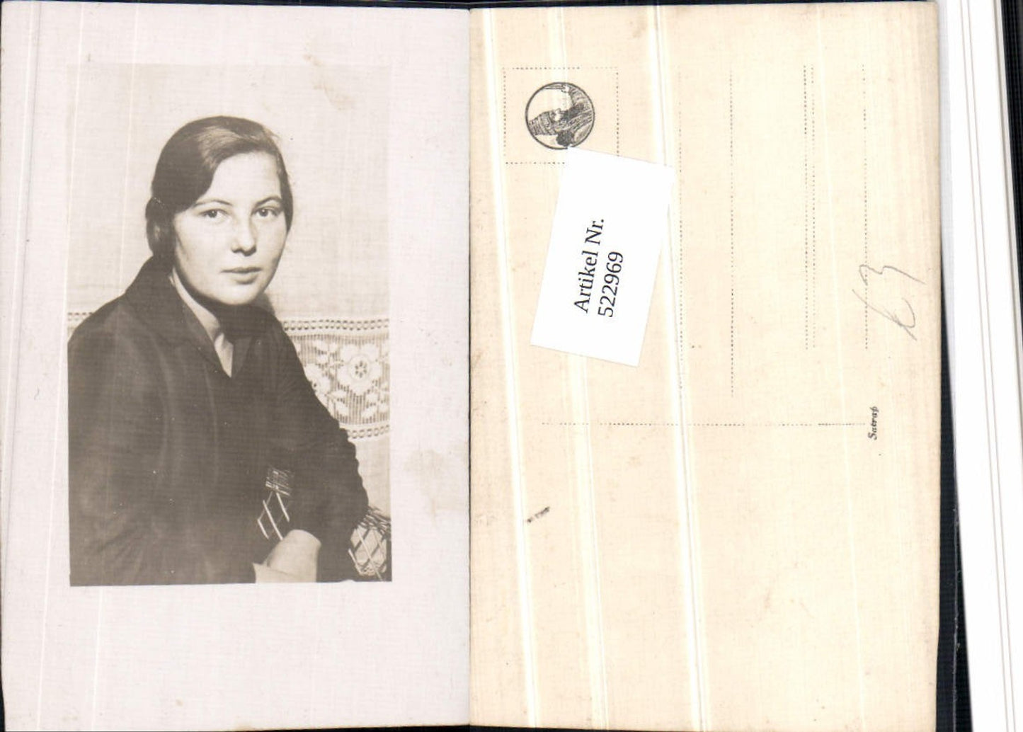 522969,Foto-AK Frau Portrait