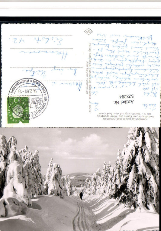 523294,Hahnenklee Bockswiese bei Goslar Oberharz Wanderweg langlaufen