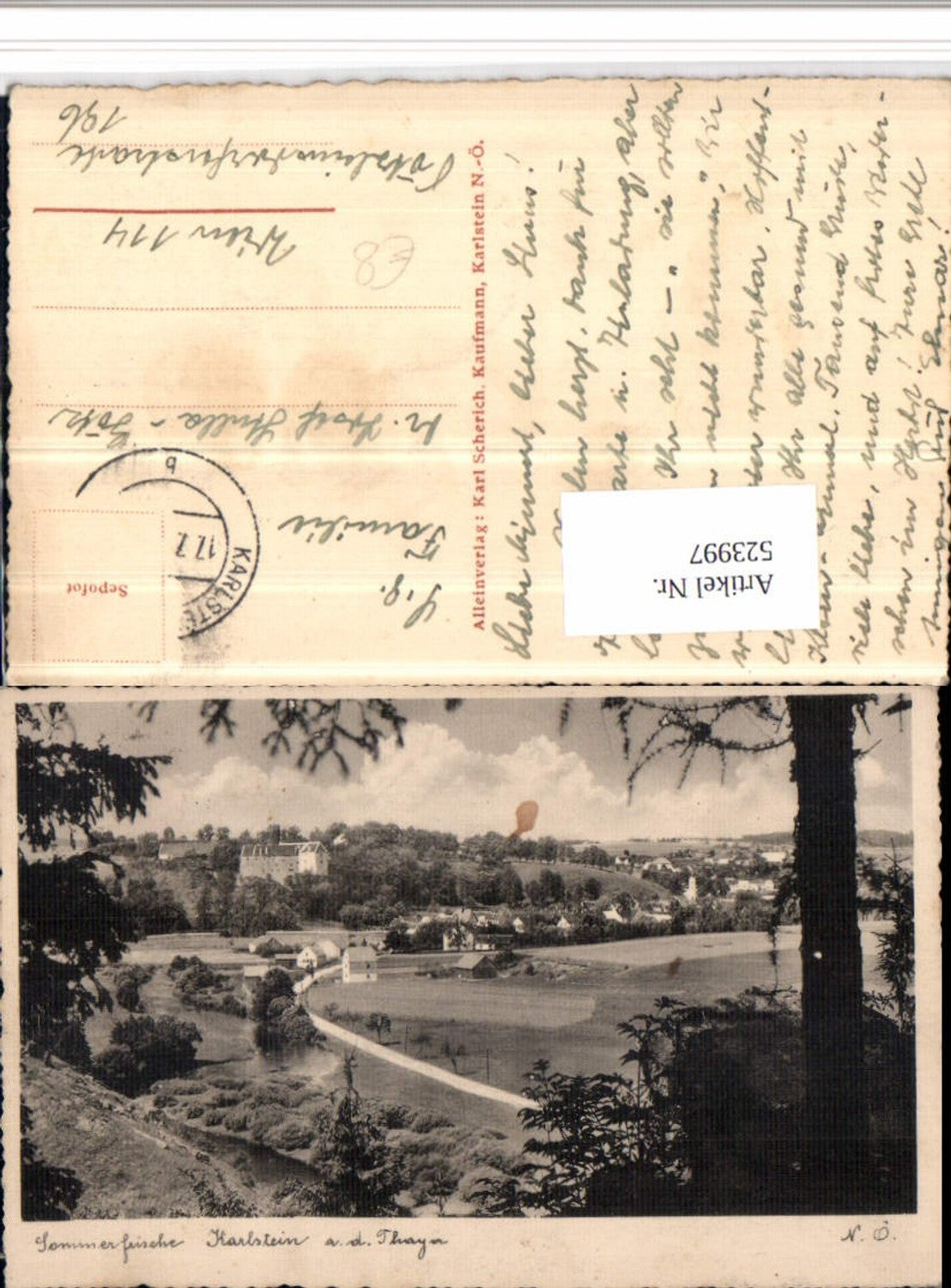 523997,Karlstein an d. Thaya Teilansicht bei Waidhofen a.d. Thaya