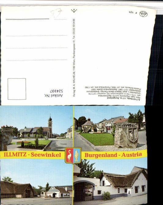 524107,Illmitz Kirche Breitenbrunn Gedenkstein Scheune Mehrbildkarte