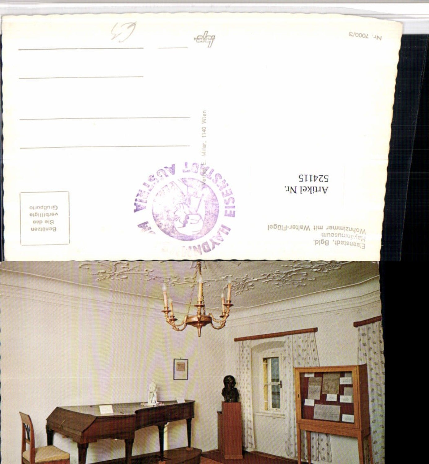 524115,Eisenstadt Haydnmuseum Wohnzimmer Flügel Klavier