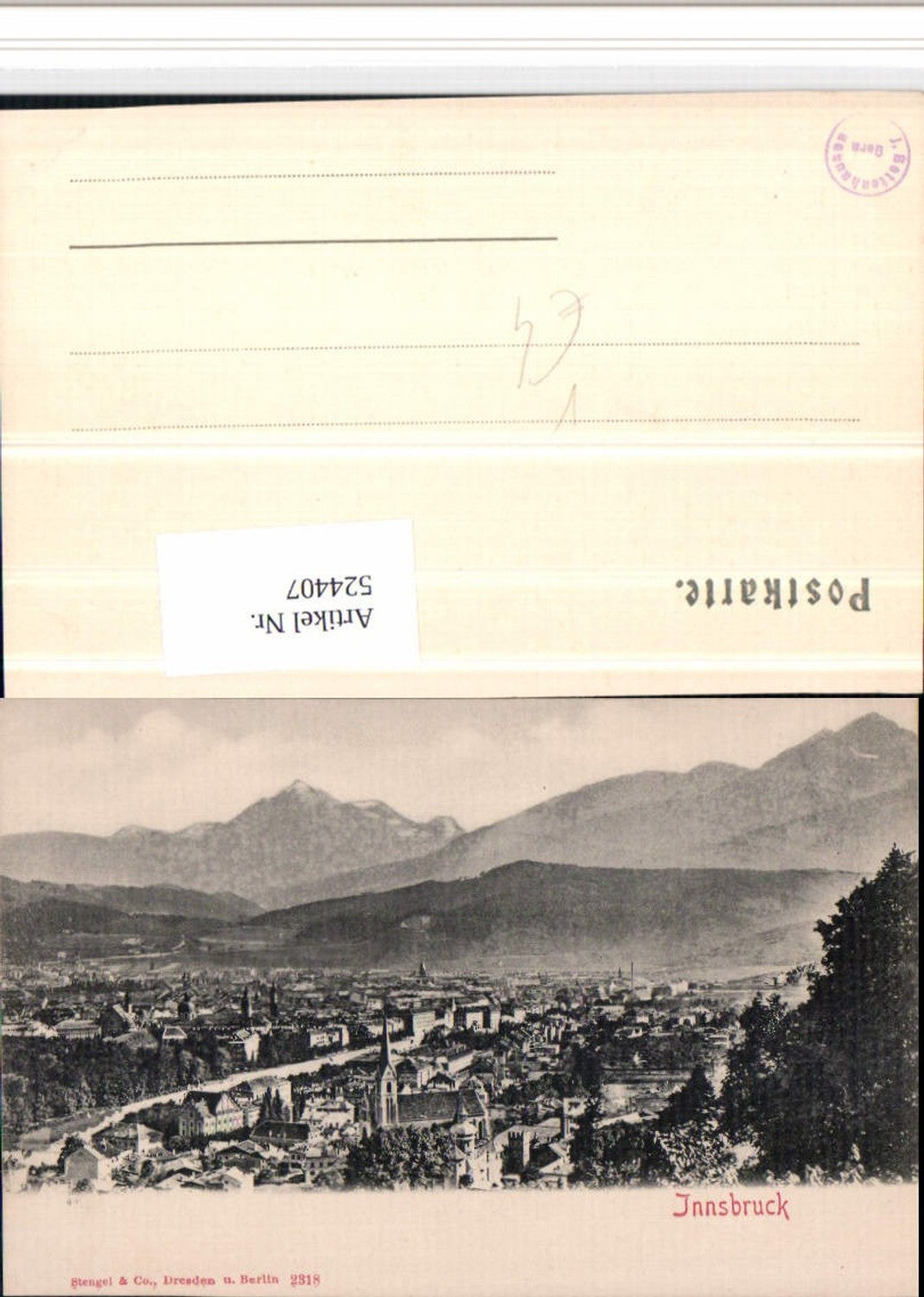Alte Ansichtskarte – Old Postcard