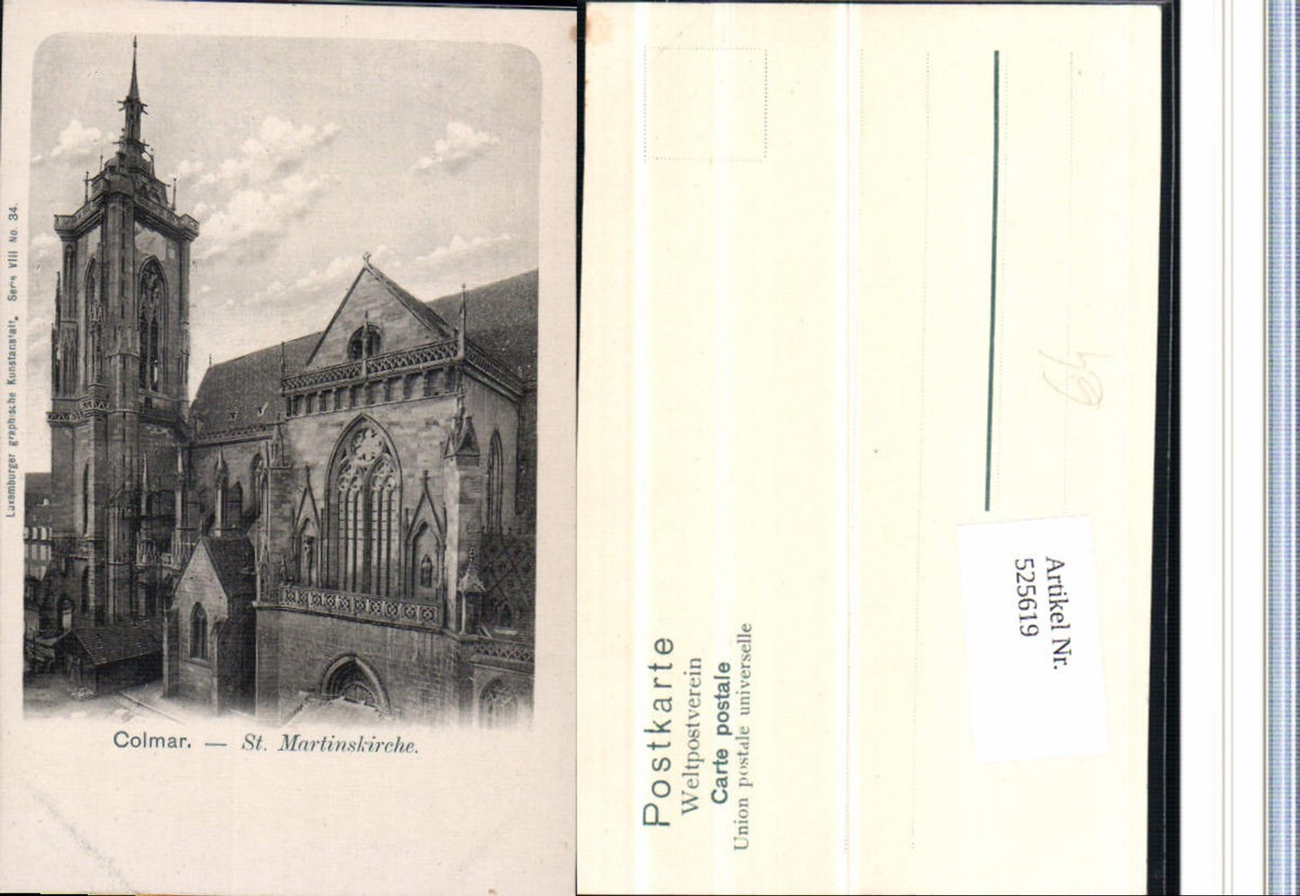 525619,Elsass Haut Rhin Colmar im Elsass Martinskirche Kirche
