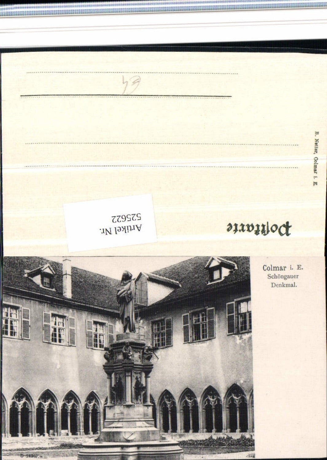 525622,Elsass Haut Rhin Colmar im Elsass Schöngauer Denkmal