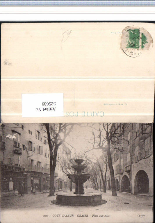 525689,Provence Alpes Cote Azur Alpes Maritimes Grasse Place aux Aires Brunnen