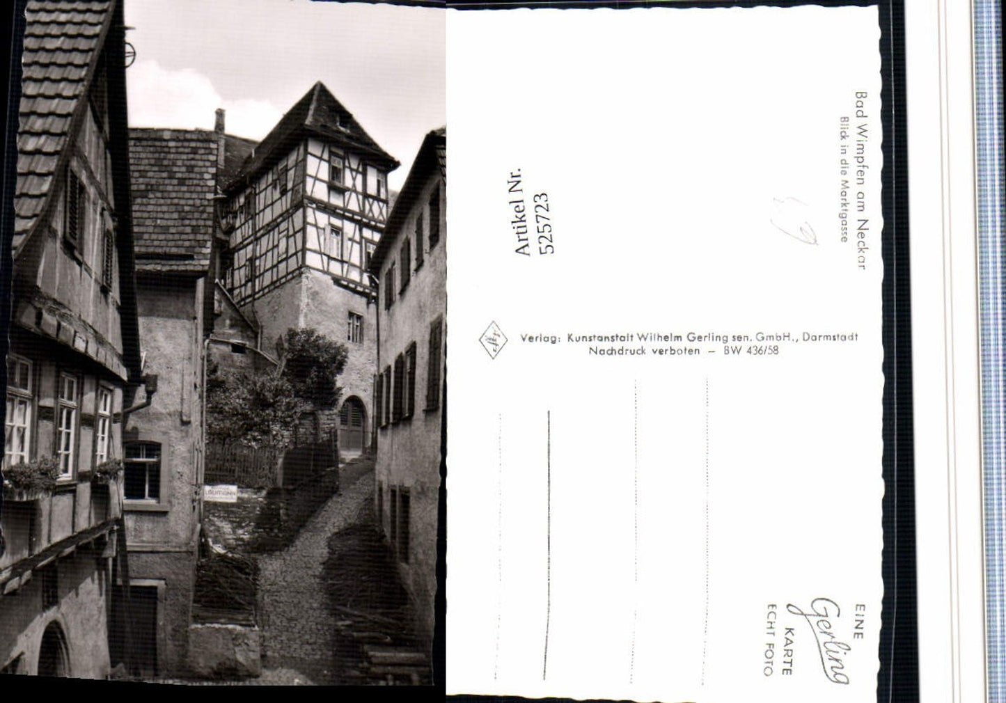 525723,Wimpfen am Neckar Marktgasse
