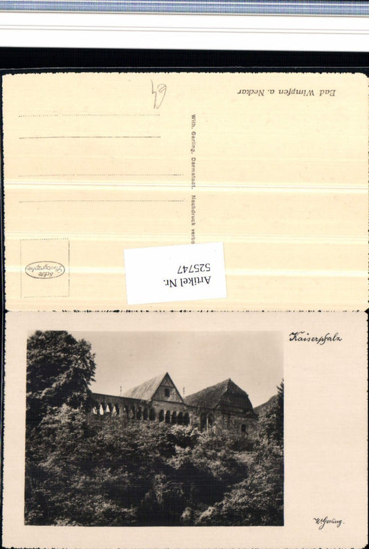 525747,Photographic art W. Gerling Wimpfen am Neckar Imperial Palace