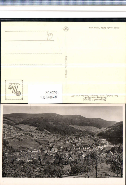 525752, Weisenbach Murgtal Gernsbach Gasthaus zum Hirsch LK Rastatt